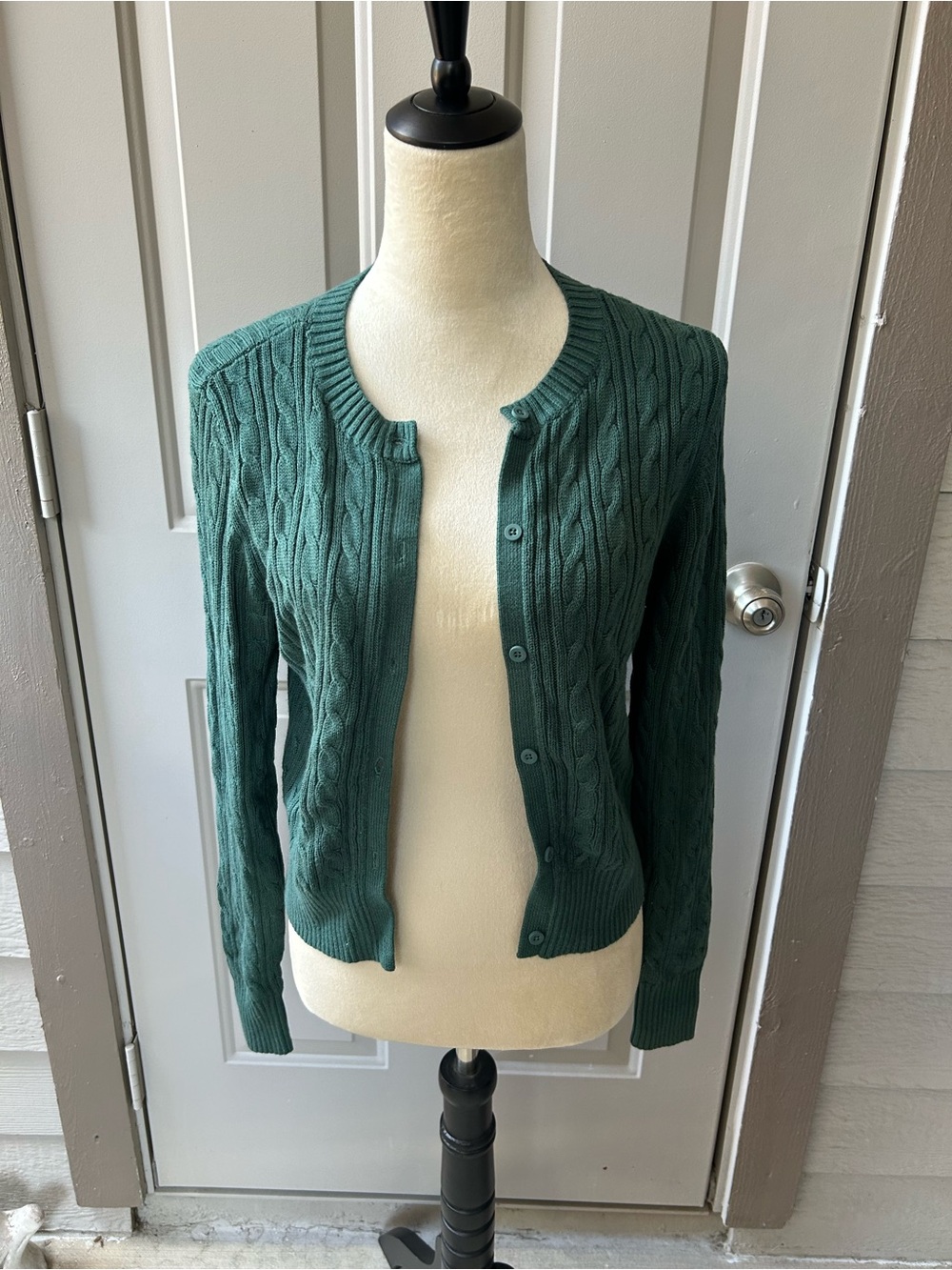 Hollister Green Cardigan Sweater